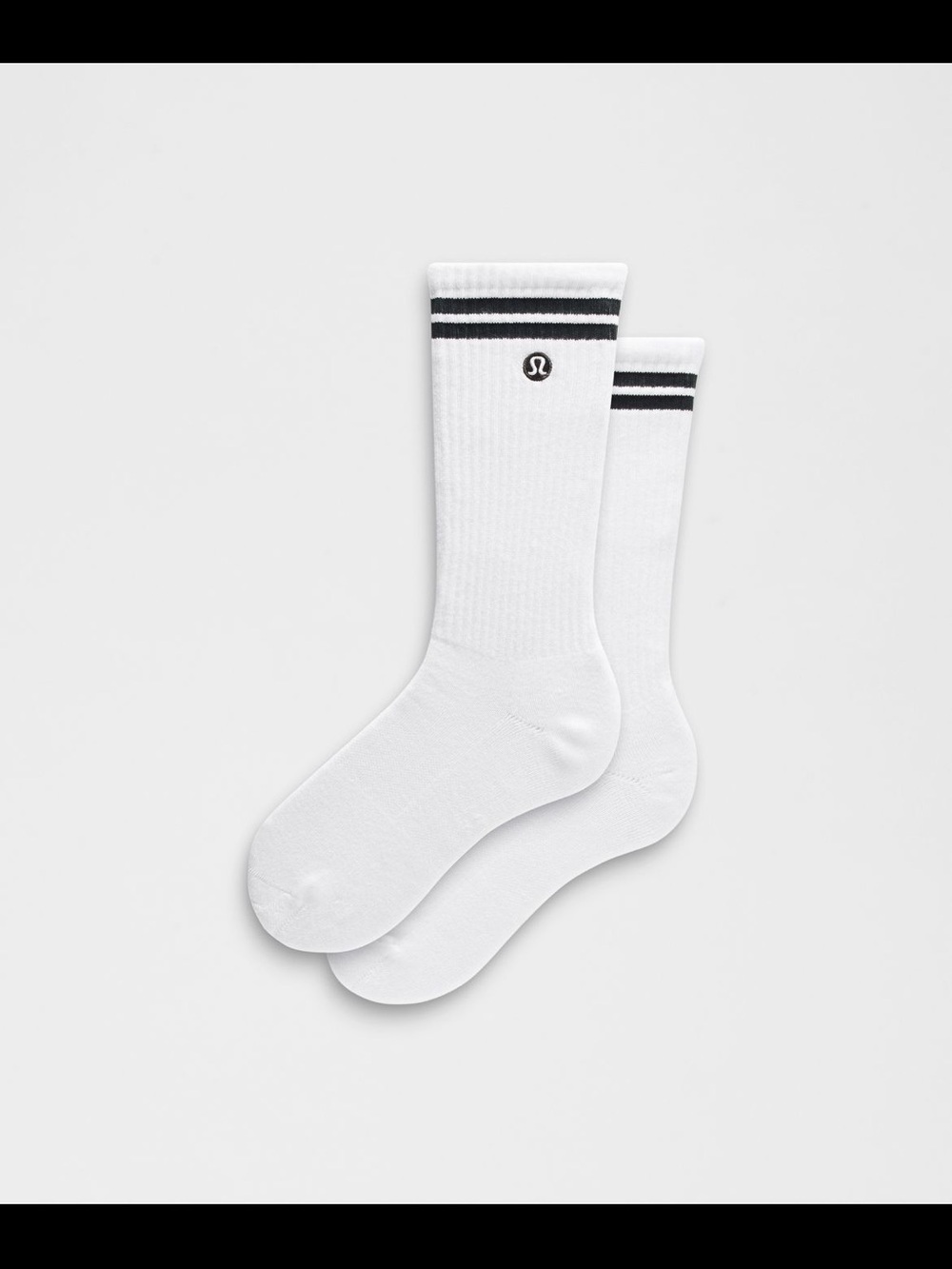 lululemon Daily Essential Crew Socks Rainforest Green & White size Medium